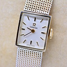 《寶萊精品》Omega 歐米茄金黃方角型石英男子錶 歷史價格詳細信息