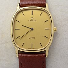 《寶萊精品》Omega 歐米茄金黃方角型石英男子錶 歷史價格詳細信息