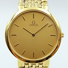 【發條盒子A5951】OMEGA 歐米茄 constellation星座系列 金面石英18k金女錶 595.1080.1 歷史價格詳細信息