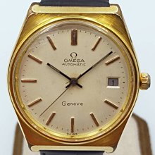 【發條盒子A1662】OMEGA 歐米茄 SEAMASTER系列 金面鍍金 自動皮帶 日期顯示 歷史價格詳細信息