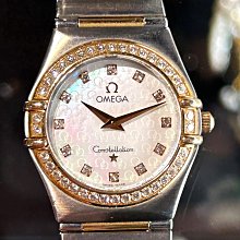 OMEGA 歐米茄 Constellation 星座系列珍珠貝LOGO紋鑽圈腕表(123.15.24.60.55.005)x24mm 歷史價格詳細信息