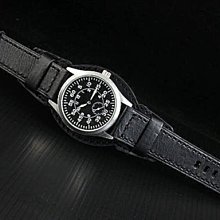 bund watch strap pad--白縫線黑色鱷魚皮紋,適用20mm的錶帶,使您的手錶看起來更man!!** 歷史價格詳細信息