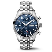 IWC 萬國錶 飛行員計時(IW388101)藍面藍色皮帶機械款x41mm 歷史價格詳細信息