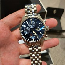 IWC 萬國錶 飛行員計時(IW388101)藍面藍色皮帶機械款x41mm 歷史價格詳細信息