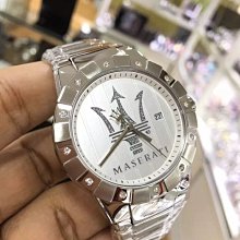 請支持正貨，瑪莎拉蒂手錶MASERATI手錶EPOCA款，編號:R8851118002,白銀色錶面黑色皮革錶帶款 歷史價格詳細信息