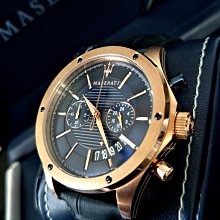 瑪莎拉蒂手錶MASERATI手錶款，編號:R8853118503,寶藍色錶面玫瑰金色精鋼錶帶款 歷史價格詳細信息