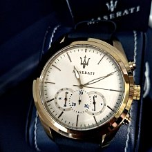 MASERATI 瑪莎拉蒂 TRAGUARDO 藍色閃電三眼賽車手錶 R8873612054 歷史價格詳細信息