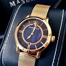 瑪莎拉蒂手錶MASERATI手錶款，編號:R8853118503,寶藍色錶面玫瑰金色精鋼錶帶款 價格比較,價格查詢,歷史價格詳細信息