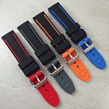 錶帶屋 適用IWC 萬國葡萄牙系列 22mm黑色彎頭橡膠防水膠帶含【銀色蝴蝶扣】 歷史價格詳細信息