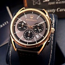 【MASERATI 瑪莎拉蒂】男女通用機械錶型號R8821108010(黑色錶面黑錶殼深黑色真皮皮革錶帶款) 歷史價格詳細信息