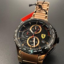 FERRARI法拉利男錶,編號FE00020,46mm黑圓形精鋼錶殼,黑色運動錶面,深黑色矽膠錶帶款,別樹一格! 歷史價格詳細信息