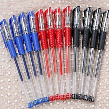 辦公用具 中性筆 原子筆 簽字筆 水筆0.5mm 辦公用品文具 藍筆 黑筆 紅筆 三色~可挑色 【HS08】 歷史價格詳細信息
