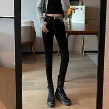 彈力顯瘦 秋冬高檔刷毛刺繡牛仔褲男潮牌緊身小直筒黑藍色彈力休閒長褲子-潮男服飾 歷史價格詳細信息