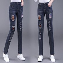 黑色高腰牛仔褲女春季2024新款緊身韓版百搭彈力修身鉛筆小腳長褲 歷史價格詳細信息