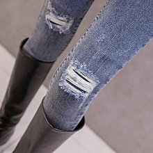 緊身加絨牛仔褲女高腰顯瘦小腳九分褲秋冬韓版新款長褲子女裝流行女裝服裝女性服飾衣服休閒褲．D 歷史價格詳細信息