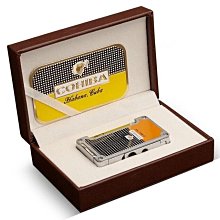 兩件免運 COHIBA套裝 雙刃雪茄剪刀直沖打火機開孔器 歷史價格詳細信息