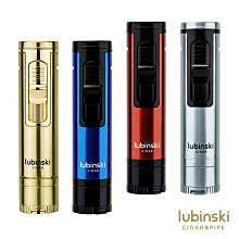 LUBINSKI雪茄打火機 防風鋅合金噴射藍焰三直沖打火機送禮盒包裝 歷史價格詳細信息