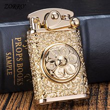 佐羅祥云六字真言煤油打火機創意個性潮轉盤可盤玩火機禮物男 歷史價格詳細信息