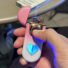 打火機 網紅雙火防風打火機充氣漸變色金屬機身定制刻字點煙器送男友禮物 歷史價格詳細信息