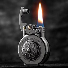 六字真言煤油打火機男925純銀個性轉動復古泰銀防風點菸器女 歷史價格詳細信息