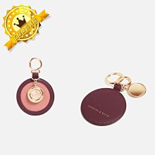 【新加坡現貨 正品保證】小CK 半寶石圓型鑰匙圈 CK8-10770382_BURGUN（  酒紅色）鑰匙圈 鑰匙環 歷史價格詳細信息