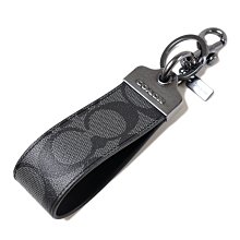 【COACH】男款 緹花LOGO寬版皮革鑰匙圈-卡其色 歷史價格詳細信息