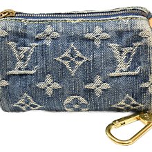 louisvuitton路易威登 經典Monogram花押字Bandana藍色Bandana波斯頓包造型錢包迷你收納鑰匙圈 吊飾 歷史價格詳細信息