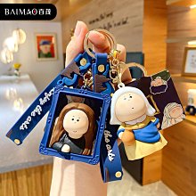 鑰匙扣掛飾 鑰匙圈吊飾 包包掛飾 禮物交換 正版卡通月半藝術家珍珠耳環少女蒙娜莎莎鑰匙扣鏈女情侶包包掛件BM042 價格比較,價格查詢,歷史價格詳細信息