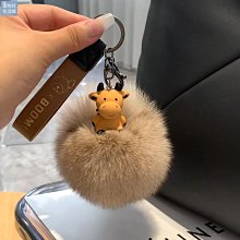 【楚楚鋪】可愛狐貍毛尾巴汽車鑰匙扣掛件高檔簡約個性創意毛絨包包掛飾男女 歷史價格詳細信息