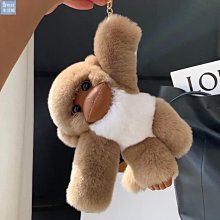 【楚楚鋪】真獺兔毛可愛小熊貓汽車鑰匙扣掛件韓國ins網紅毛絨卡通包包掛飾 歷史價格詳細信息