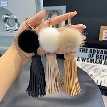 【楚楚鋪】水貂毛毛球掛件迷你包包掛飾情侶手機飾品汽車鑰匙扣簡約皮草掛鏈 歷史價格詳細信息