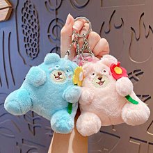 情侶小熊公仔鑰匙扣掛件創意個性網紅汽車鏈鎖匙圈環男女書包掛飾-沐雨家居 歷史價格詳細信息