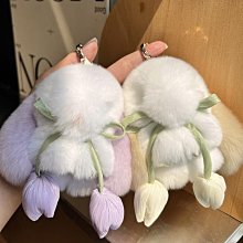 可愛真獺兔毛小蘑菇汽車鑰匙扣掛件ins網紅毛絨球書包包掛飾禮物 歷史價格詳細信息