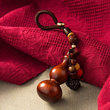紫檀木葫蘆汽車鑰匙扣掛件繩復古簡約u盤掛飾結實耐用指環防丟繩【心願便利店】 歷史價格詳細信息