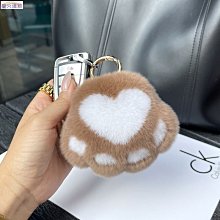 【熱賣精選】獺兔毛球鑰匙扣心形包包掛飾愛心汽車鑰匙扣掛件毛絨個性禮物 歷史價格詳細信息