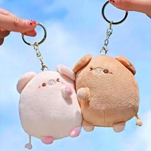 小豬毛絨玩偶挎包鑰匙扣女精致可愛公仔書包掛件包包小飾品鑰匙鏈~百寶閣 歷史價格詳細信息