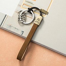 簡約牛皮手繩鑰匙扣掛件創意手機U盤掛繩汽車鏈個性男女鎖匙圈環-沐雨家居 歷史價格詳細信息