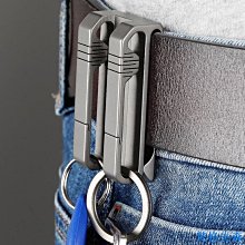 鈦合金鑰匙扣腰帶多功能腰掛式創意通用箱包汽車多功能鑰匙圈掛件~熱銷 歷史價格詳細信息