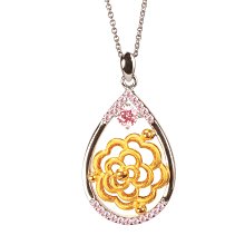 真愛密碼 母親節系列『富貴花園』黃金墜飾 附繩鍊 寵愛媽咪 母親節禮物 純美珠寶銀樓 歷史價格詳細信息