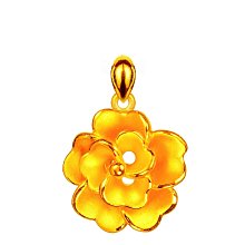真愛密碼 母親節系列『富貴花園』黃金墜飾 附繩鍊 寵愛媽咪 母親節禮物 純美珠寶銀樓 歷史價格詳細信息