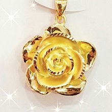 small-@金品，純金3D立體硬金玫瑰花墜子、送禮、黃金、金飾，純金999，1·13錢，免運費 價格比較,價格查詢,歷史價格詳細信息