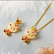 3D和田玉足金項墜送禮 金鑲玉吊墜3D和田玉鑲嵌足金小觀音佛掛件 歷史價格詳細信息