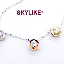 *SKYLIKE*最可愛-韓國進口墜585/14k金白K金、黃K金、玫瑰K金名牌玫瑰線條風鋯石墬子，PW-25517s~ 歷史價格詳細信息