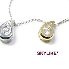 *SKYLIKE*最可愛-韓國進口墜585/14k金白K金、黃K金、玫瑰K金名牌玫瑰線條風鋯石墬子，PW-25517s~ 歷史價格詳細信息