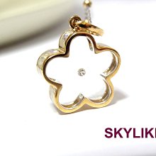 *SKYLIKE* 網販獨賣-香港進口墜750/18K白K金亮面~方形藍色拓帕石~名牌國際風墬子，不含鍊y~ 歷史價格詳細信息