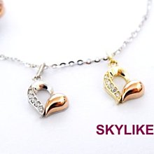 *SKYLIKE*最可愛-韓國進口墜585/14k金白K金、黃K金、玫瑰K金名牌玫瑰線條風鋯石墬子，PW-25517s~ 歷史價格詳細信息