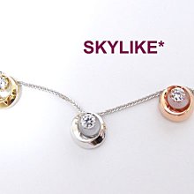 *SKYLIKE*最可愛-韓國進口墜585/14k金白K金、黃K金、玫瑰K金名牌玫瑰線條風鋯石墬子，PW-25517s~ 歷史價格詳細信息