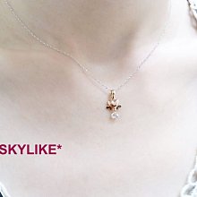 *SKYLIKE*最可愛-韓國進口墜585/14k金白K金、黃K金、玫瑰K金名牌玫瑰線條風鋯石墬子，PW-25517s~ 歷史價格詳細信息