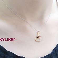 *SKYLIKE*最可愛-韓國進口墜585/14k金白K金、黃K金、玫瑰K金名牌玫瑰線條風鋯石墬子，PW-25517s~ 歷史價格詳細信息