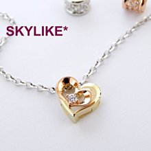 *SKYLIKE*最可愛-韓國進口墜585/14k金白K金、黃K金、玫瑰K金名牌玫瑰線條風鋯石墬子，PW-25517s~ 歷史價格詳細信息